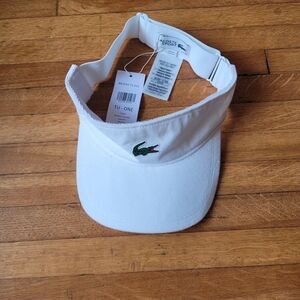 NWT Lacoste White Visor